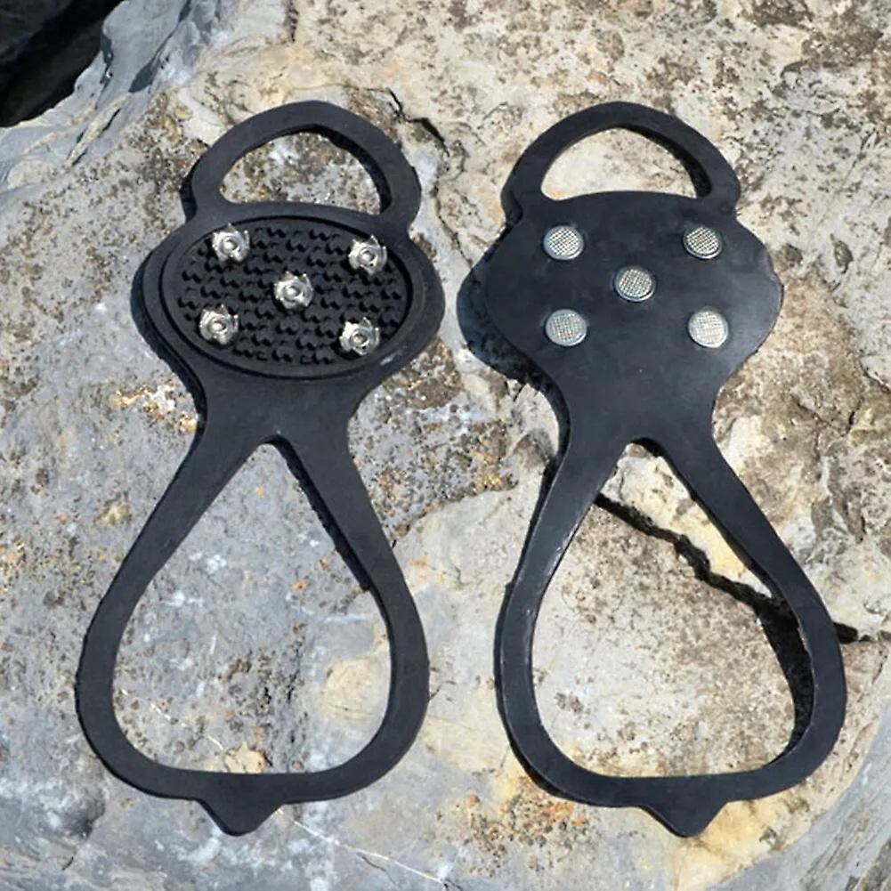 1 par de crampones para niños tacos de tracción Spike para caminar en invierno Agarres de zapatos de seguridad sobre nieve helad