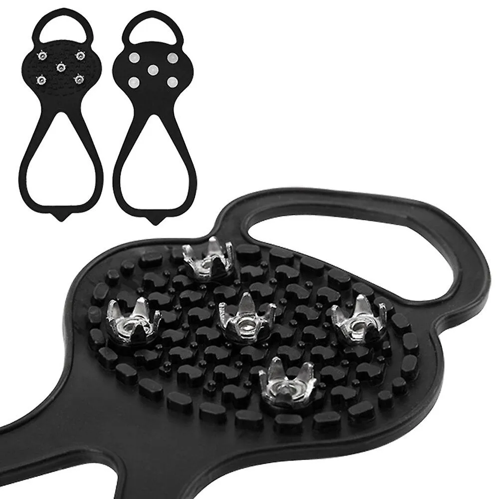 1 par de crampones para niños tacos de tracción Spike para caminar en invierno Agarres de zapatos de seguridad sobre nieve helad