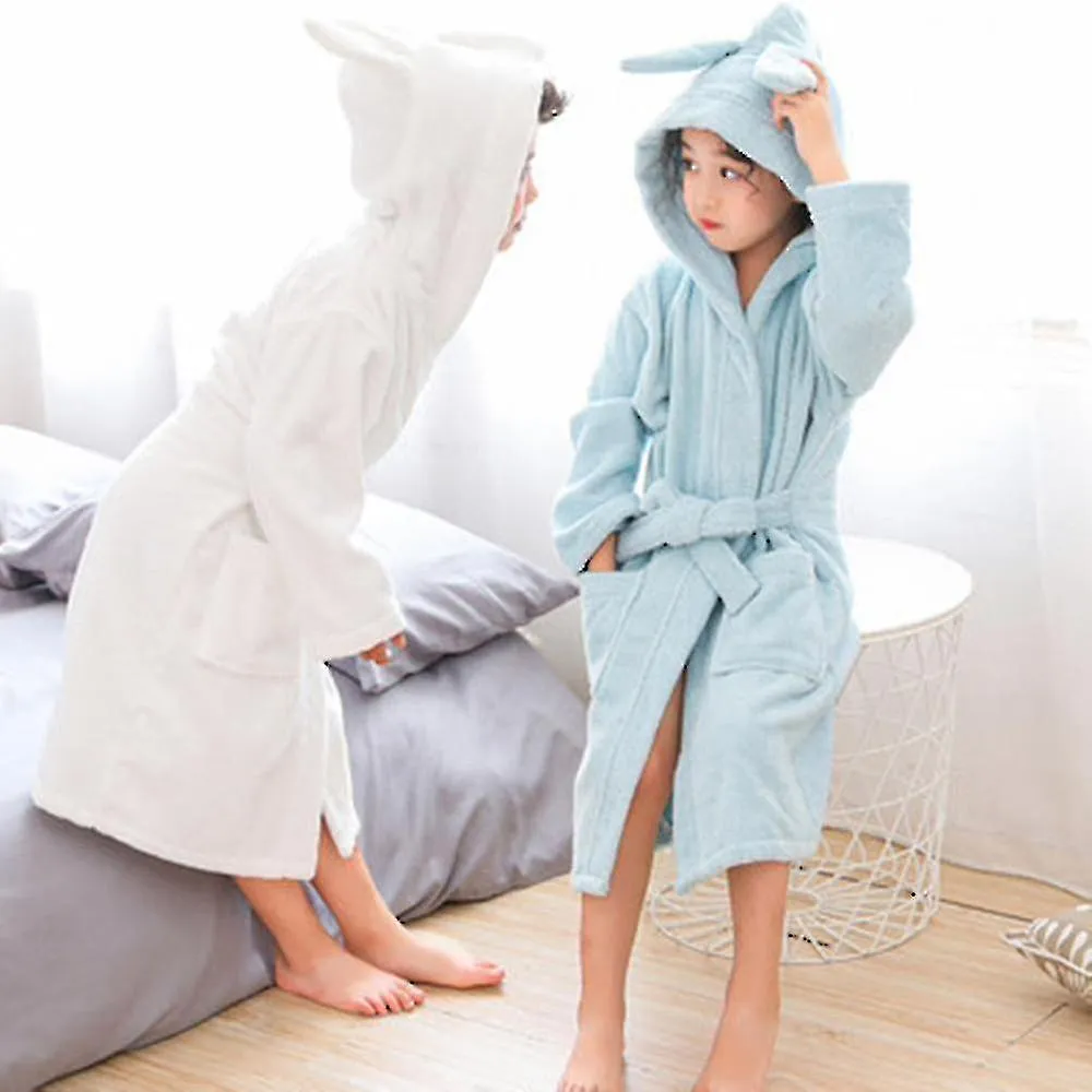 1 PCS BATA PARA NIñOS, BATA DE BAñO DE ALGODóN DE FELPA SUAVE CON CAPUCHA PARA NIñAS NIñOS  TW