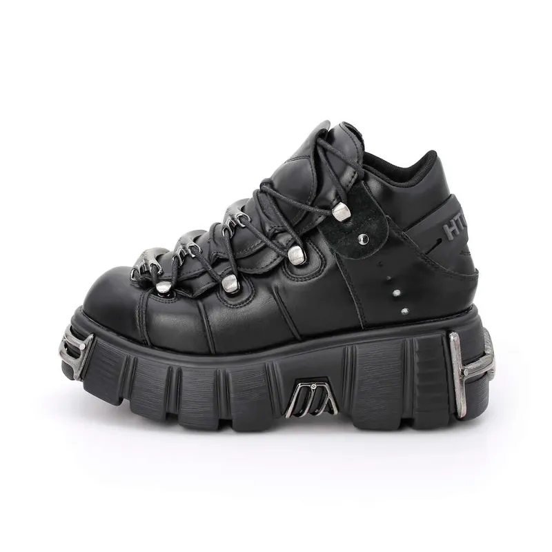 2023 Nuevos zapatos de plataforma de plataforma de laceos de estilo punk