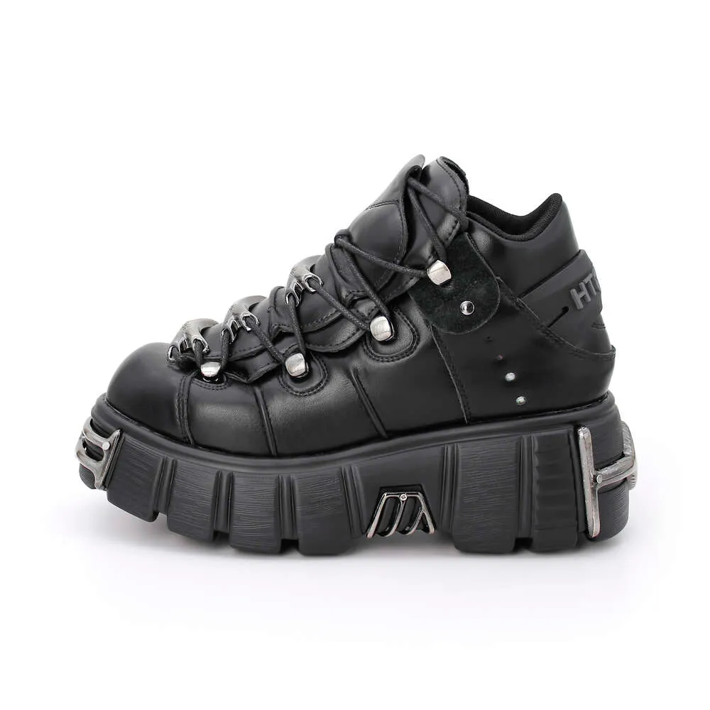 2023 Nuevos zapatos de plataforma de plataforma de laceos de estilo punk