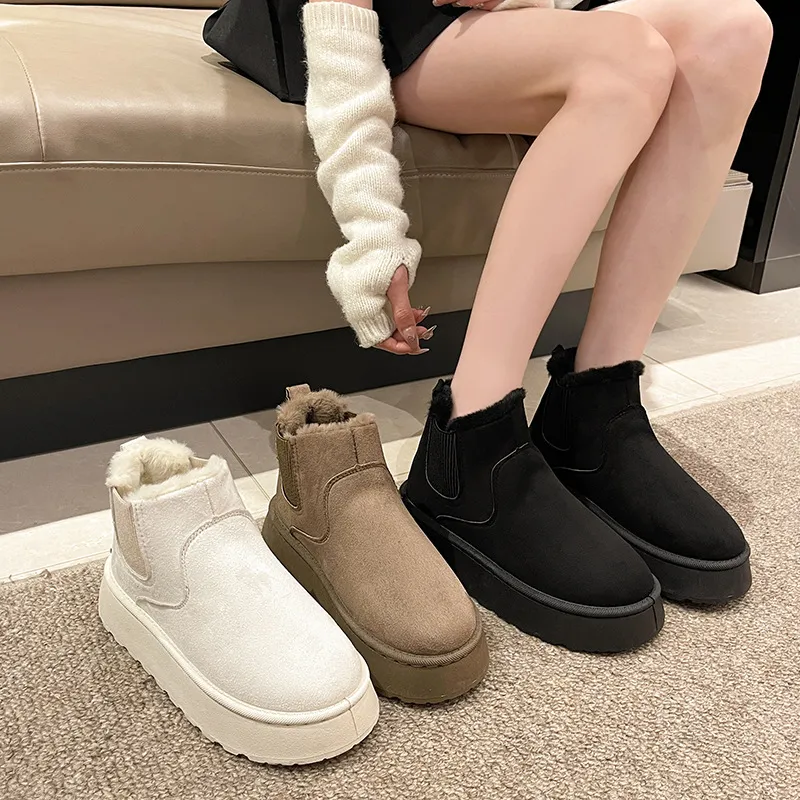 2024 Nuevas botas de diseñador de envío gratis botas de pieles de piel de invierno zapatos de plataforma para mujer