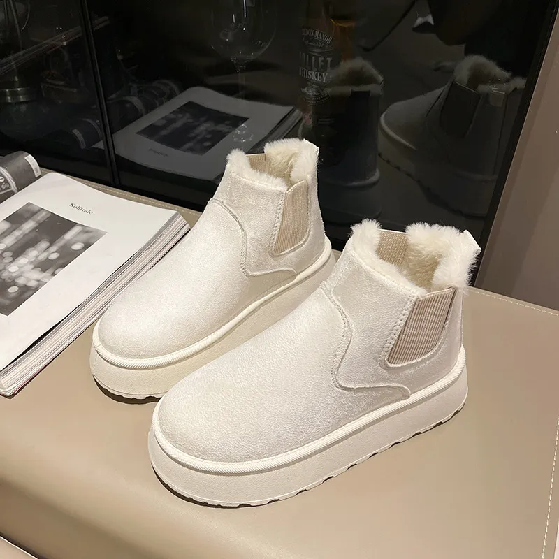 2024 Nuevas botas de diseñador de envío gratis botas de pieles de piel de invierno zapatos de plataforma para mujer