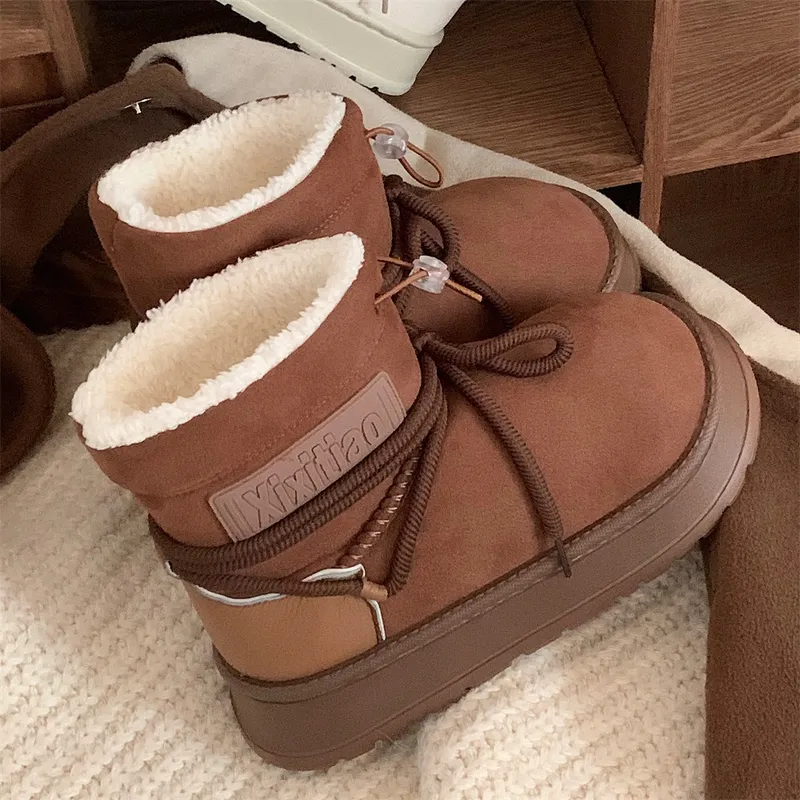 2024 Nuevas botas de diseñador de envío gratis botas de pieles de piel de invierno zapatos de plataforma para mujer