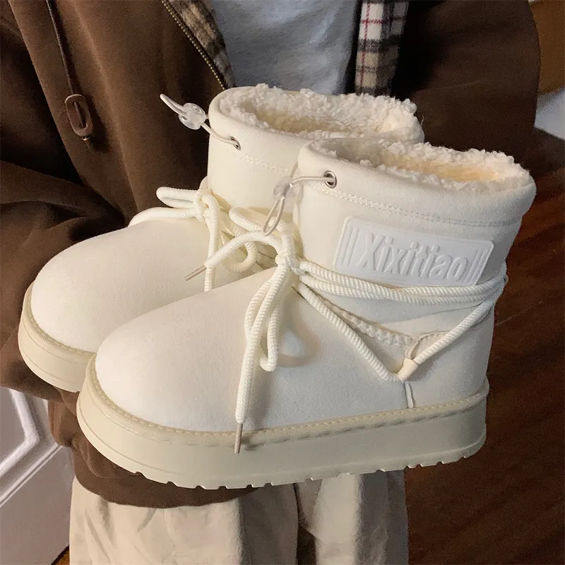 2024 Nuevas botas de diseñador de envío gratis botas de pieles de piel de invierno zapatos de plataforma para mujer