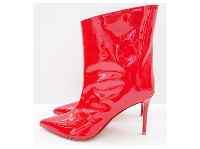 Alexandre Vauthier Raquel 105 Botines de charol rojos Roja 