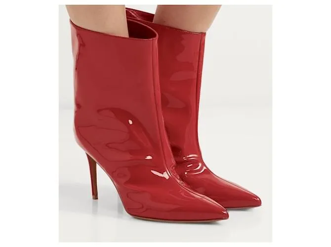 Alexandre Vauthier Raquel 105 Botines de charol rojos Roja 