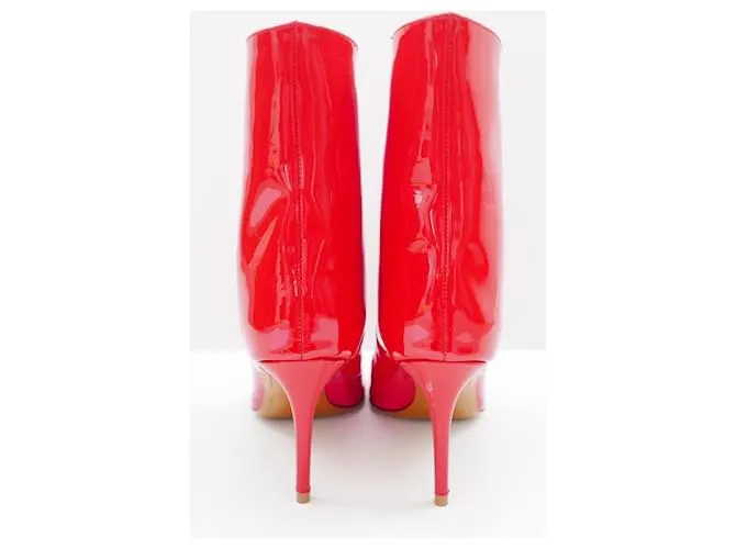 Alexandre Vauthier Raquel 105 Botines de charol rojos Roja 