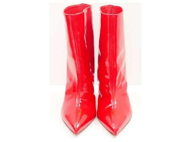 Alexandre Vauthier Raquel 105 Botines de charol rojos Roja 