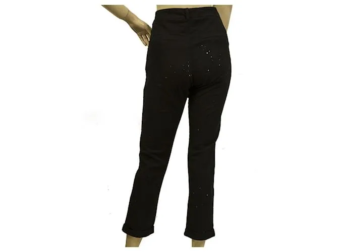 Autre Marque Crossley Pantalones cortos desgastados negros Pantalones de algodón elastano sz XS 