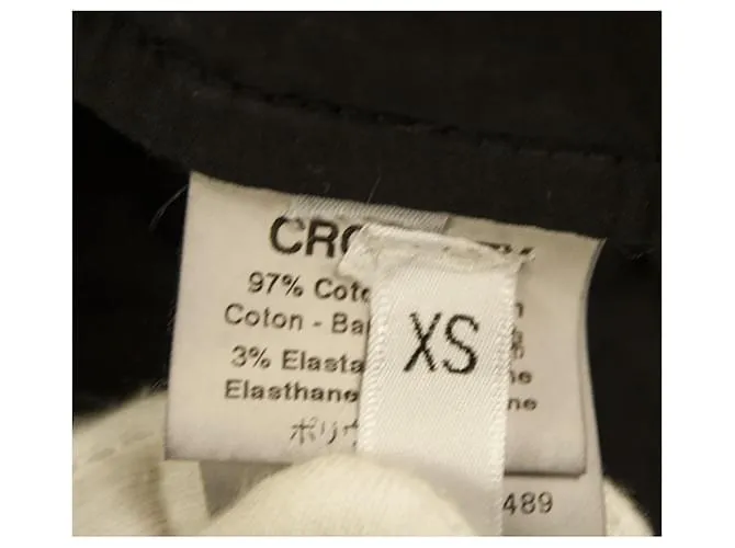 Autre Marque Crossley Pantalones cortos desgastados negros Pantalones de algodón elastano sz XS 