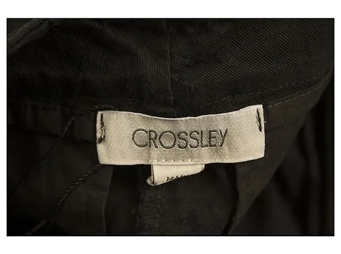 Autre Marque Crossley Pantalones cortos desgastados negros Pantalones de algodón elastano sz XS 
