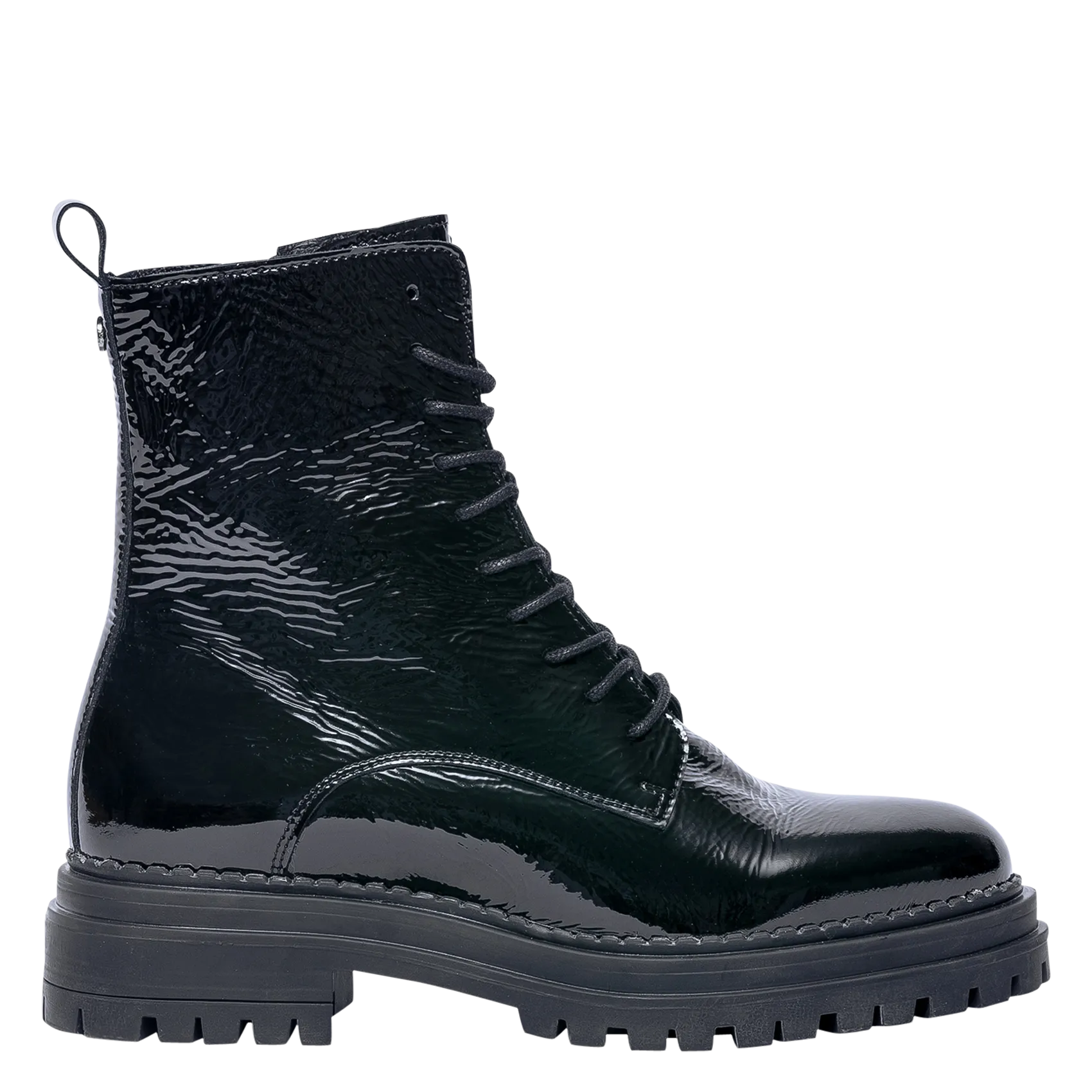 BOCAGE KLARINE  BOTINES DE CHAROL CON CORDONES EN NEGRO