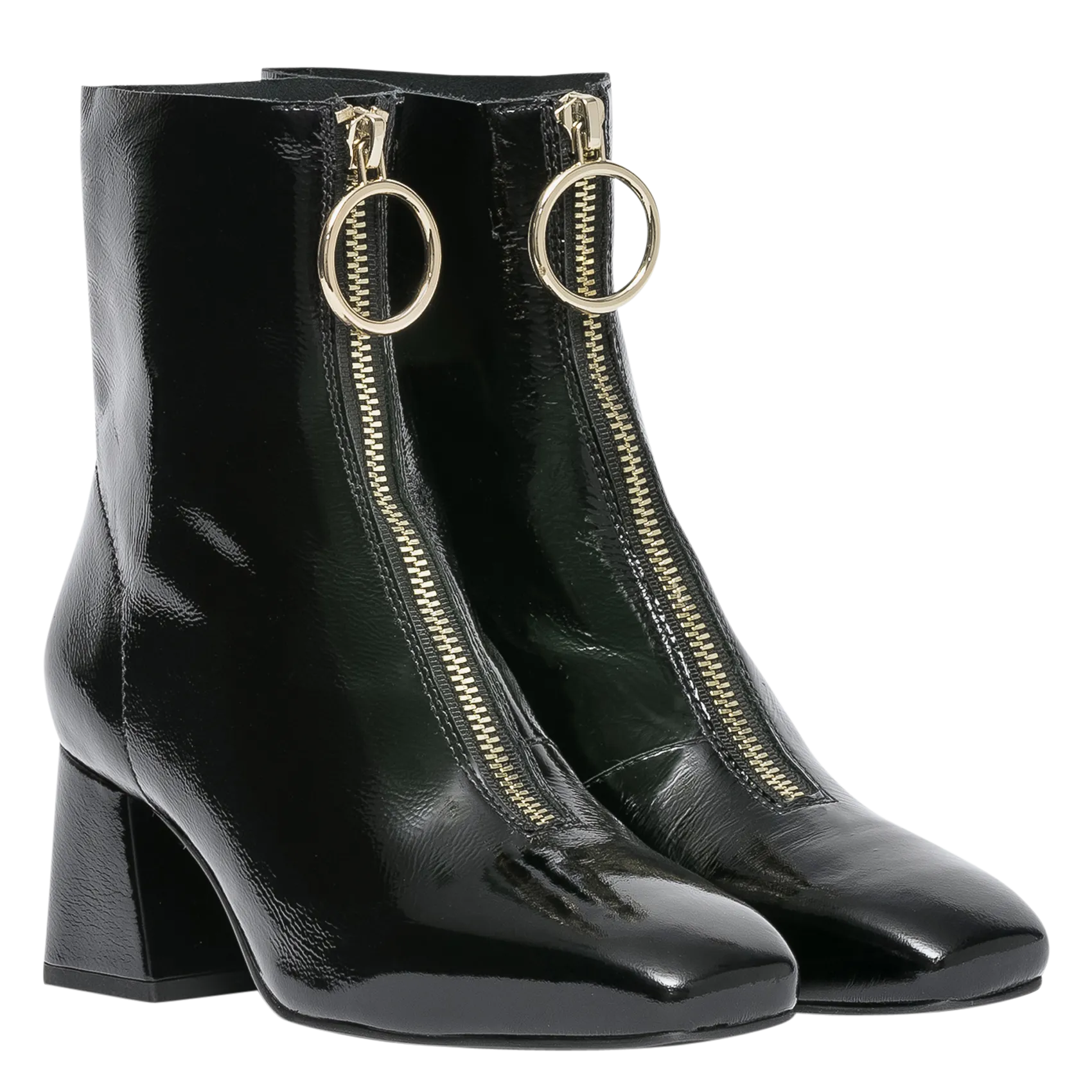 BOCAGE MARIBEL  BOTINES DE CHAROL EN NEGRO