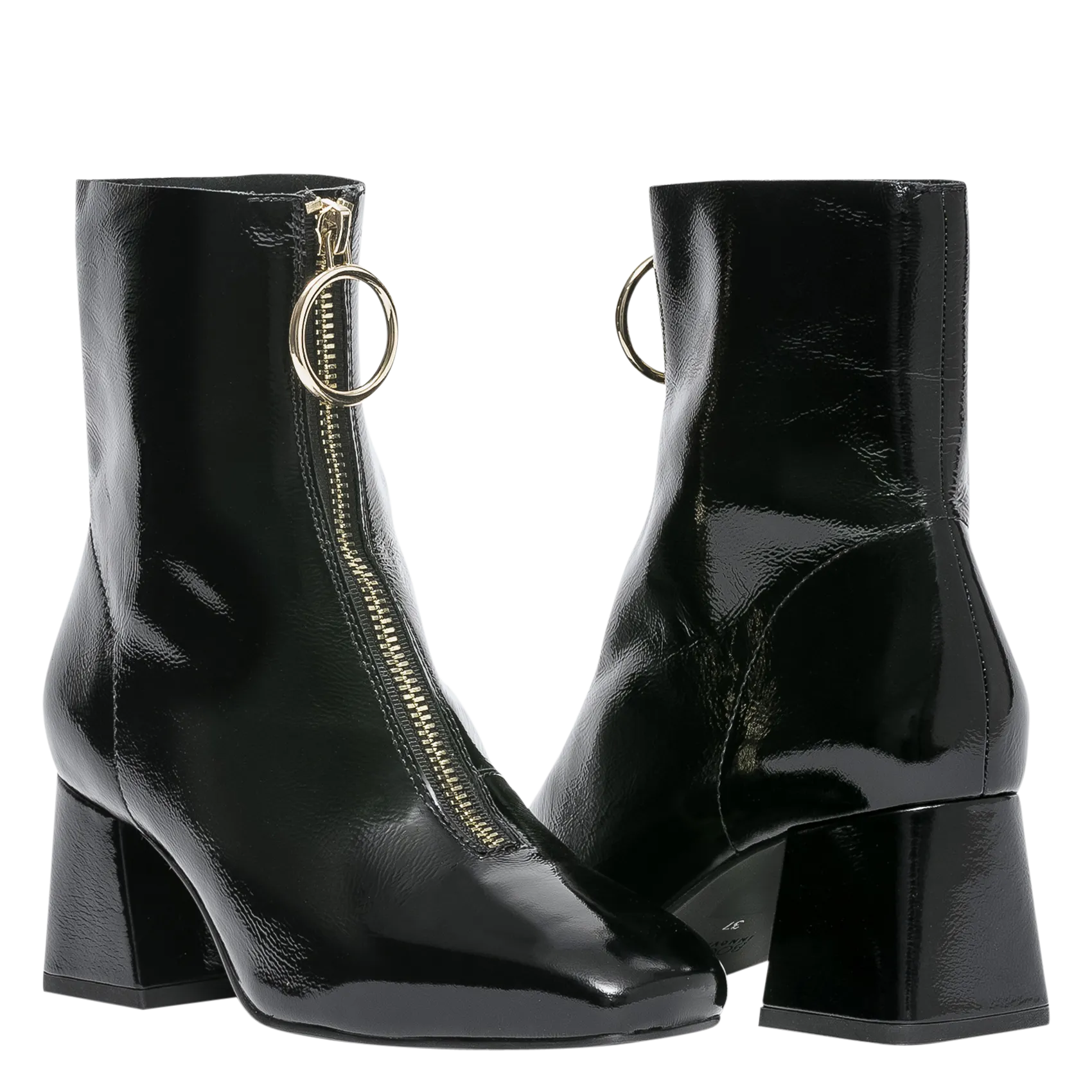 BOCAGE MARIBEL  BOTINES DE CHAROL EN NEGRO