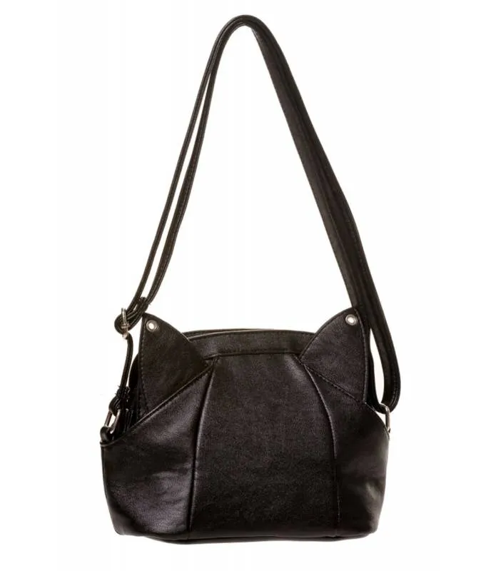 Bolso Bandolera Shoulder Bag Negro BANNED Gato cascabel Cat Face BBN7018