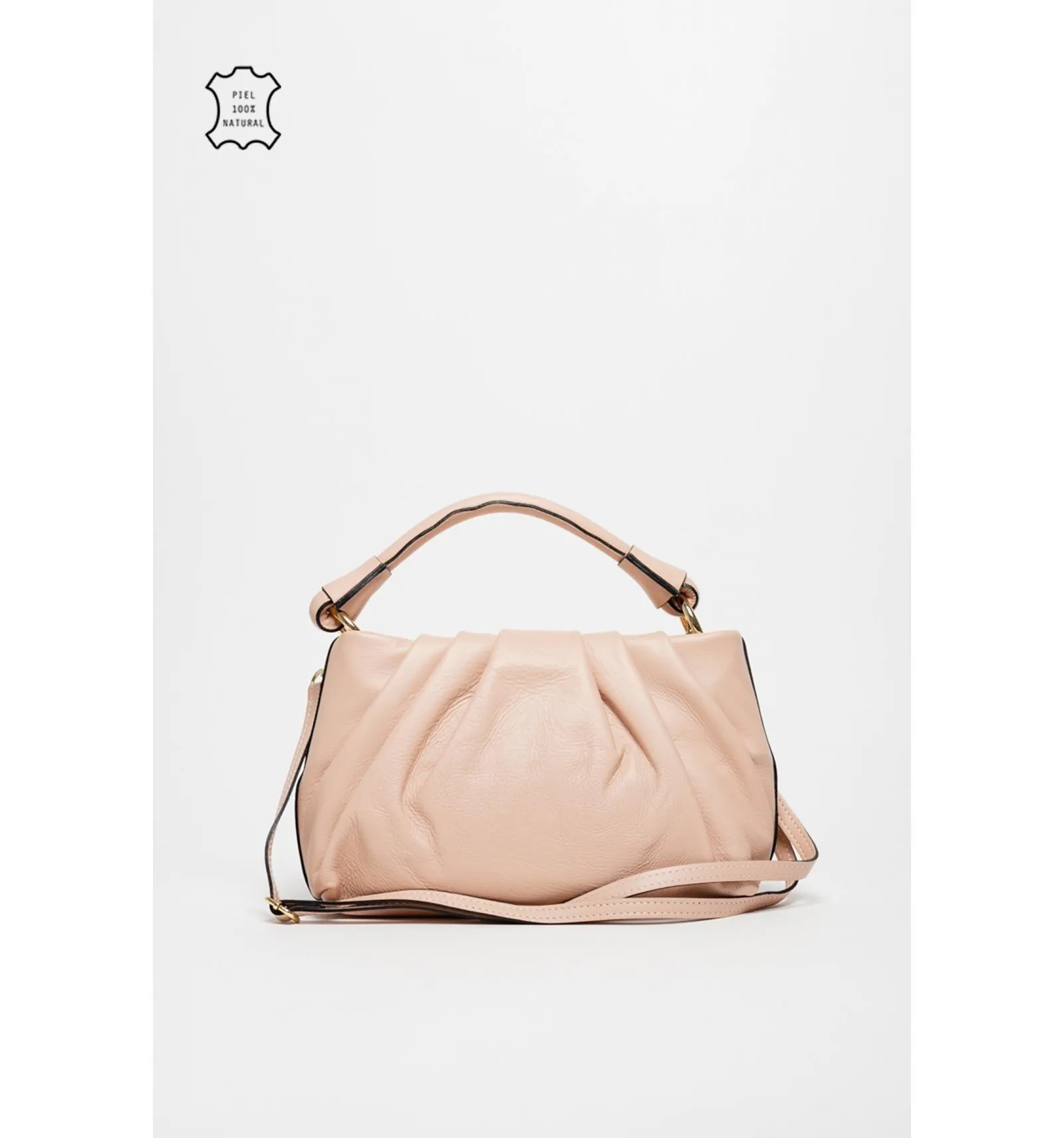 BOLSO DE PIEL VARIKA  ROSA