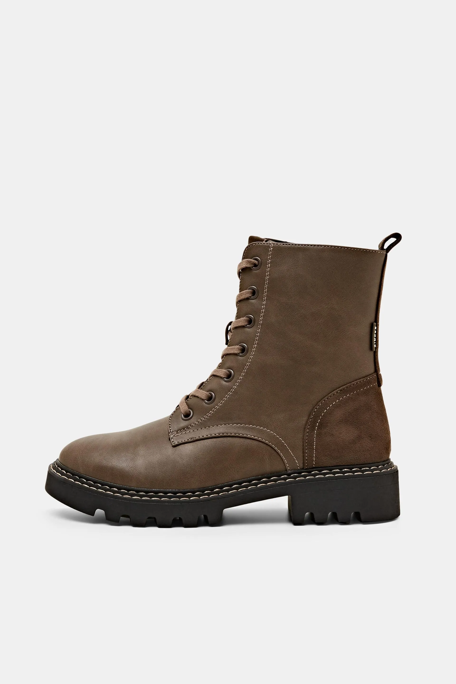Botas de cuero vegano con cordones