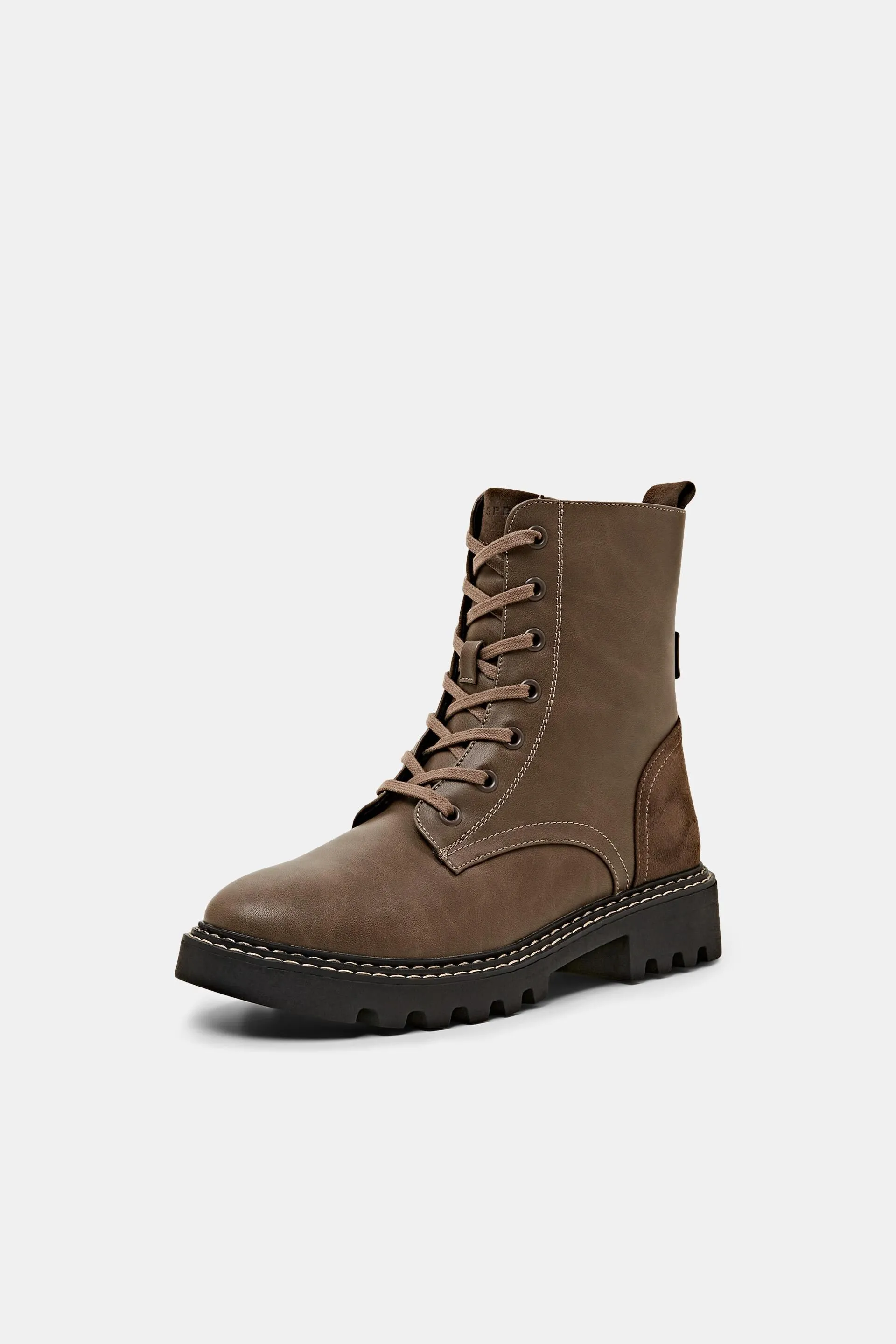 Botas de cuero vegano con cordones
