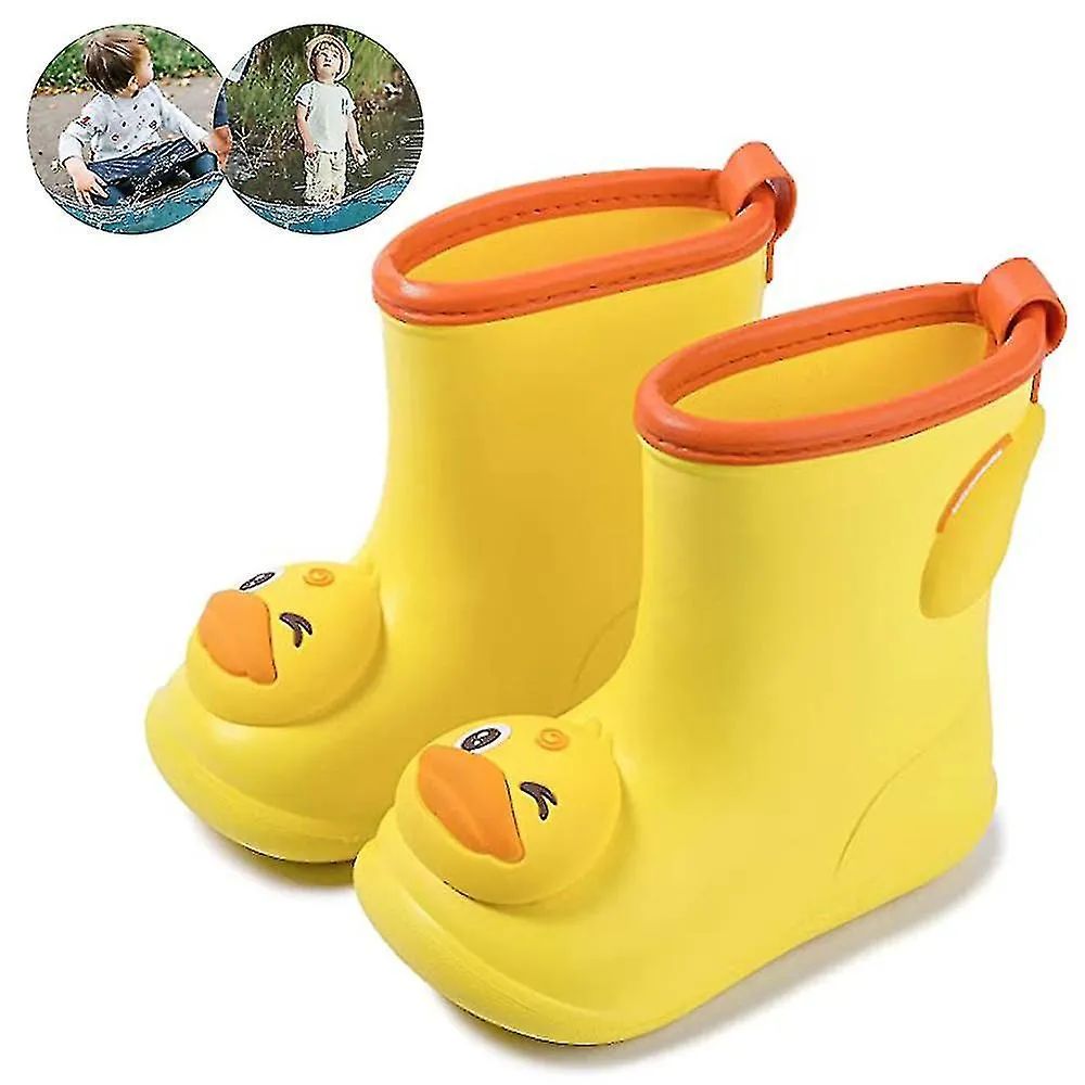 Botas de lluvia impermeables de goma, botas de barro duraderas para niños pequeños y niños de TINGQUAN