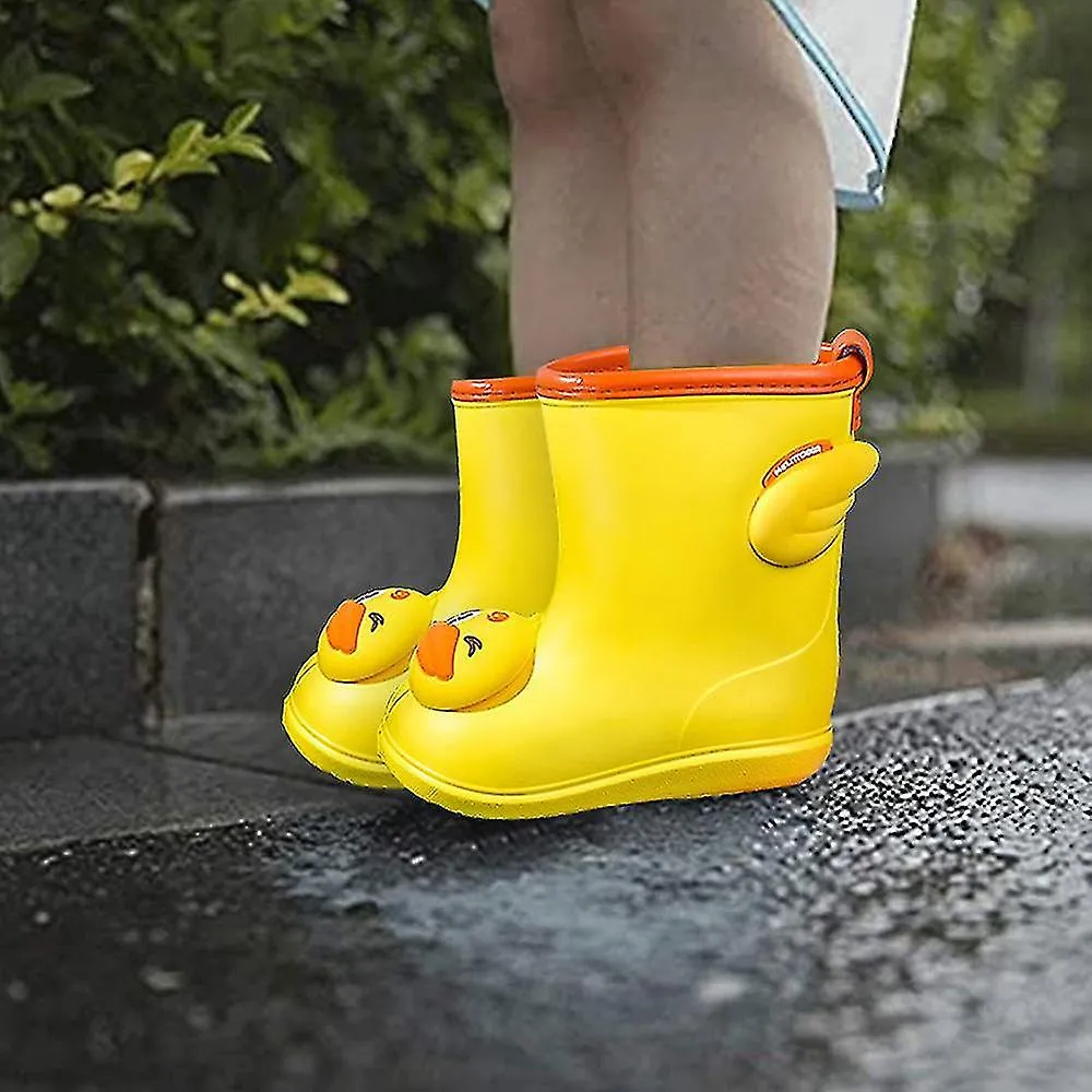Botas de lluvia impermeables de goma, botas de barro duraderas para niños pequeños y niños de TINGQUAN