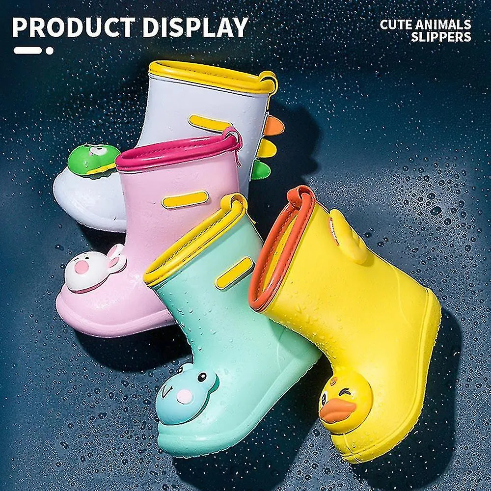 Botas de lluvia impermeables de goma, botas de barro duraderas para niños pequeños y niños de TINGQUAN