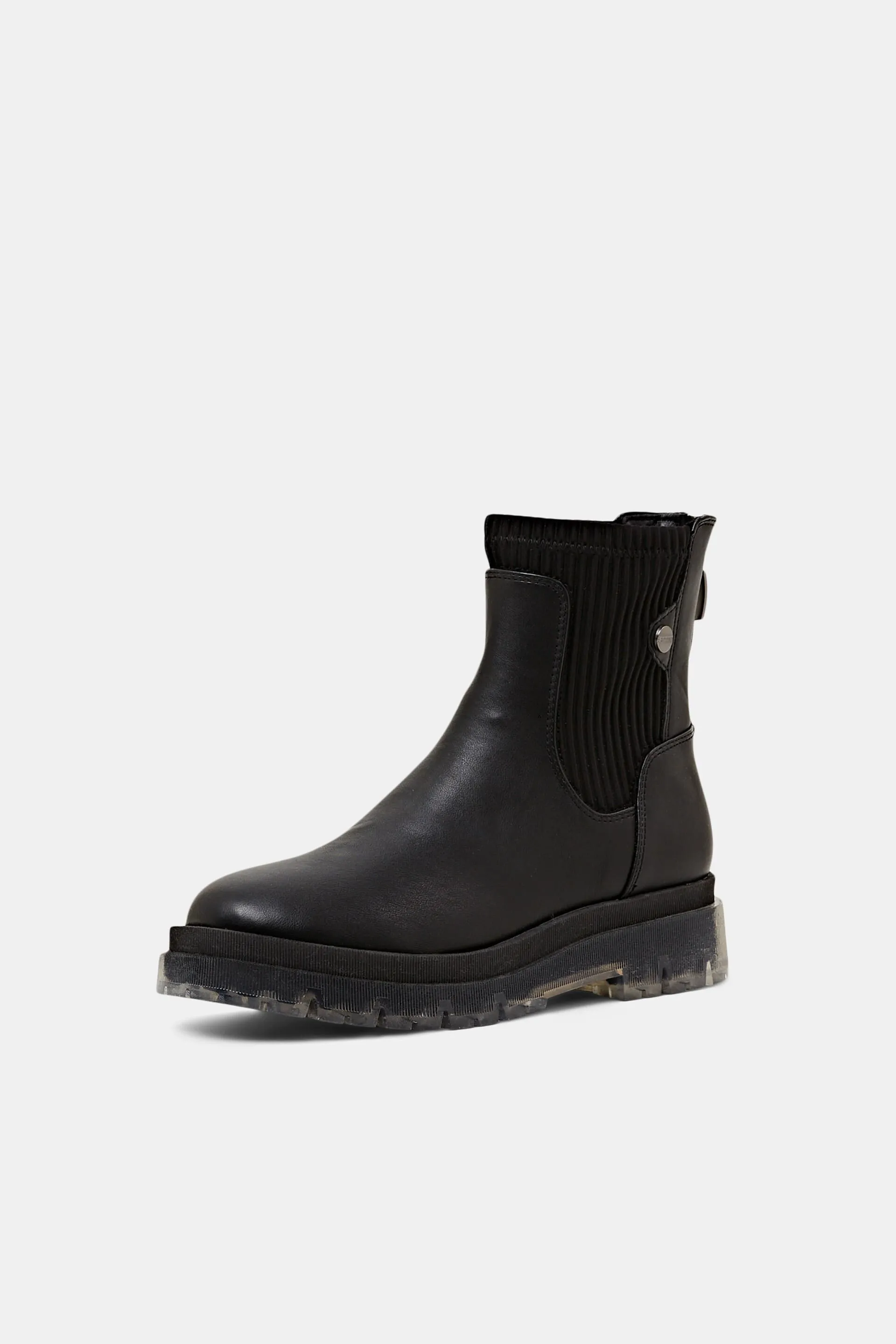 Botas de polipiel con suela gruesa