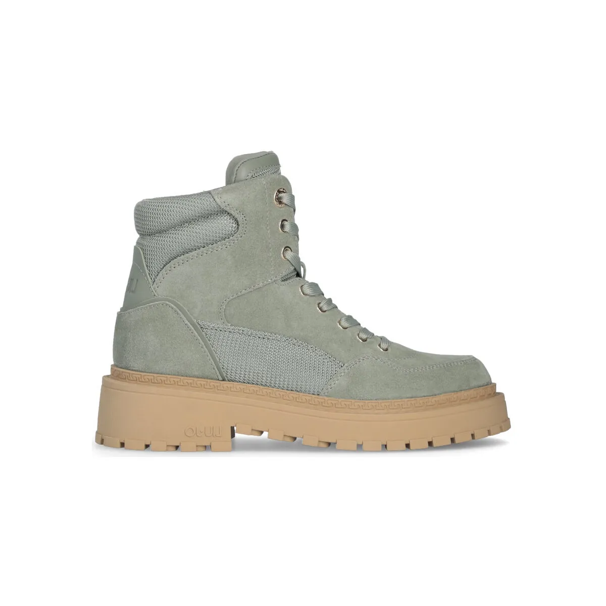Botines de ante y malla