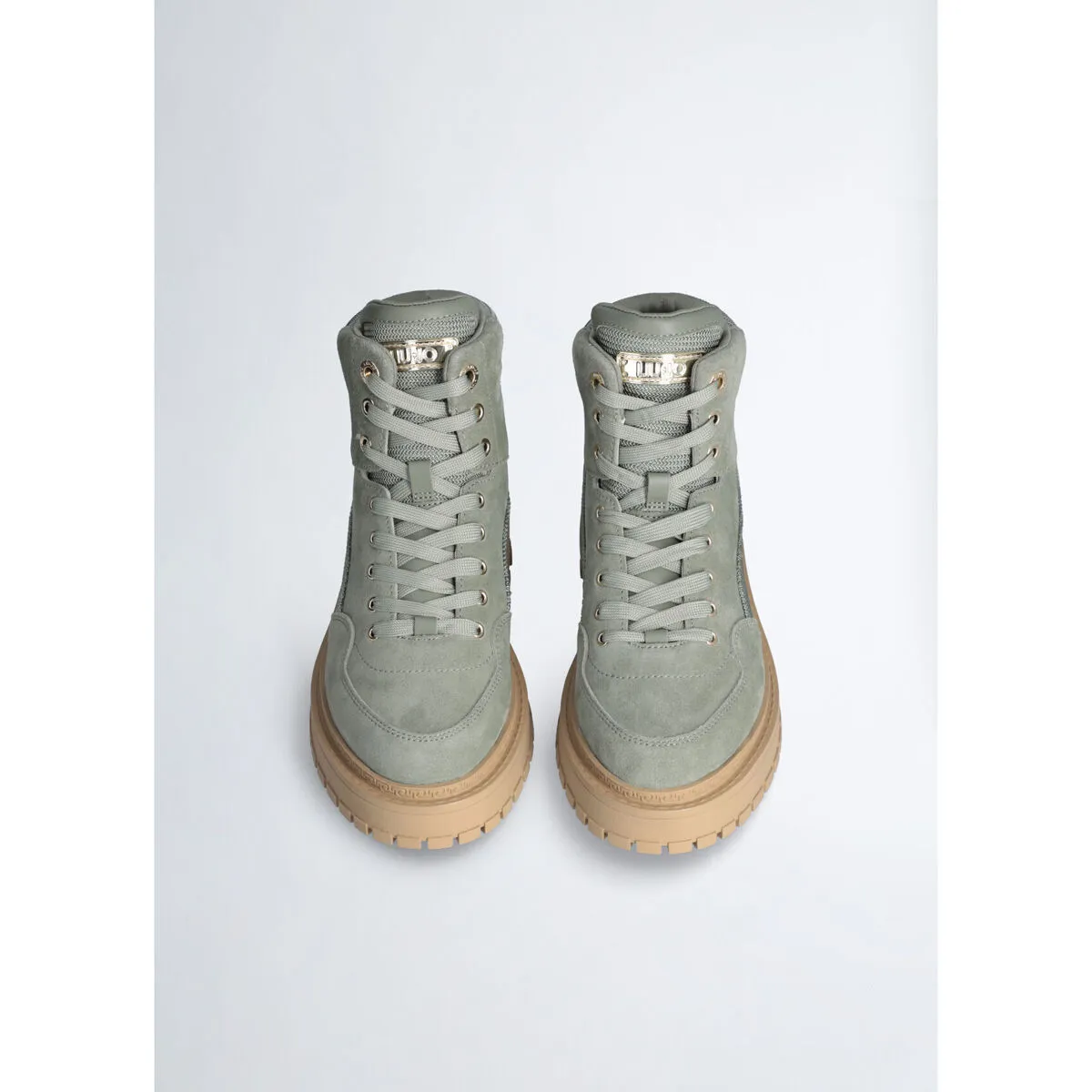 Botines de ante y malla