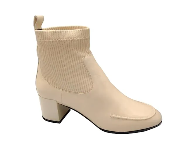 Botines de charol marfil Pierre Hardy Crudo 