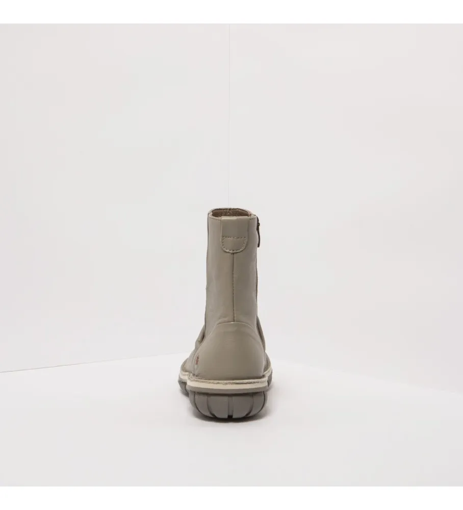 Botines de piel gris