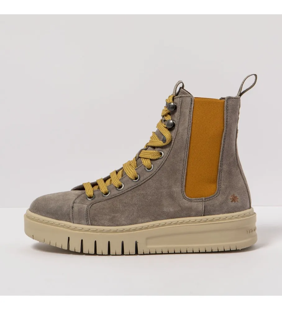 Botines de piel taupe