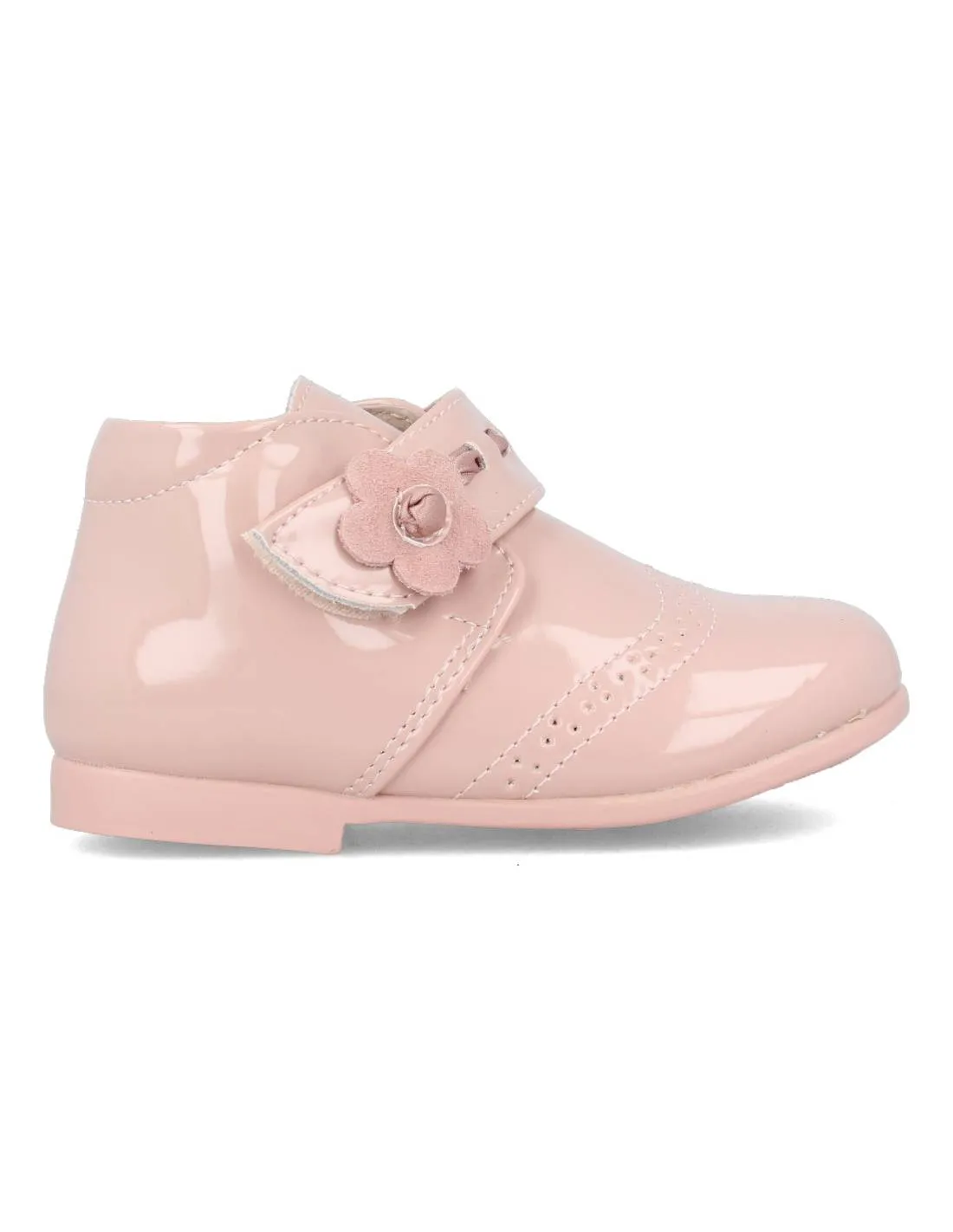 BUBBLE KIDS  ZAPATO CHAROL FLOR ROSA