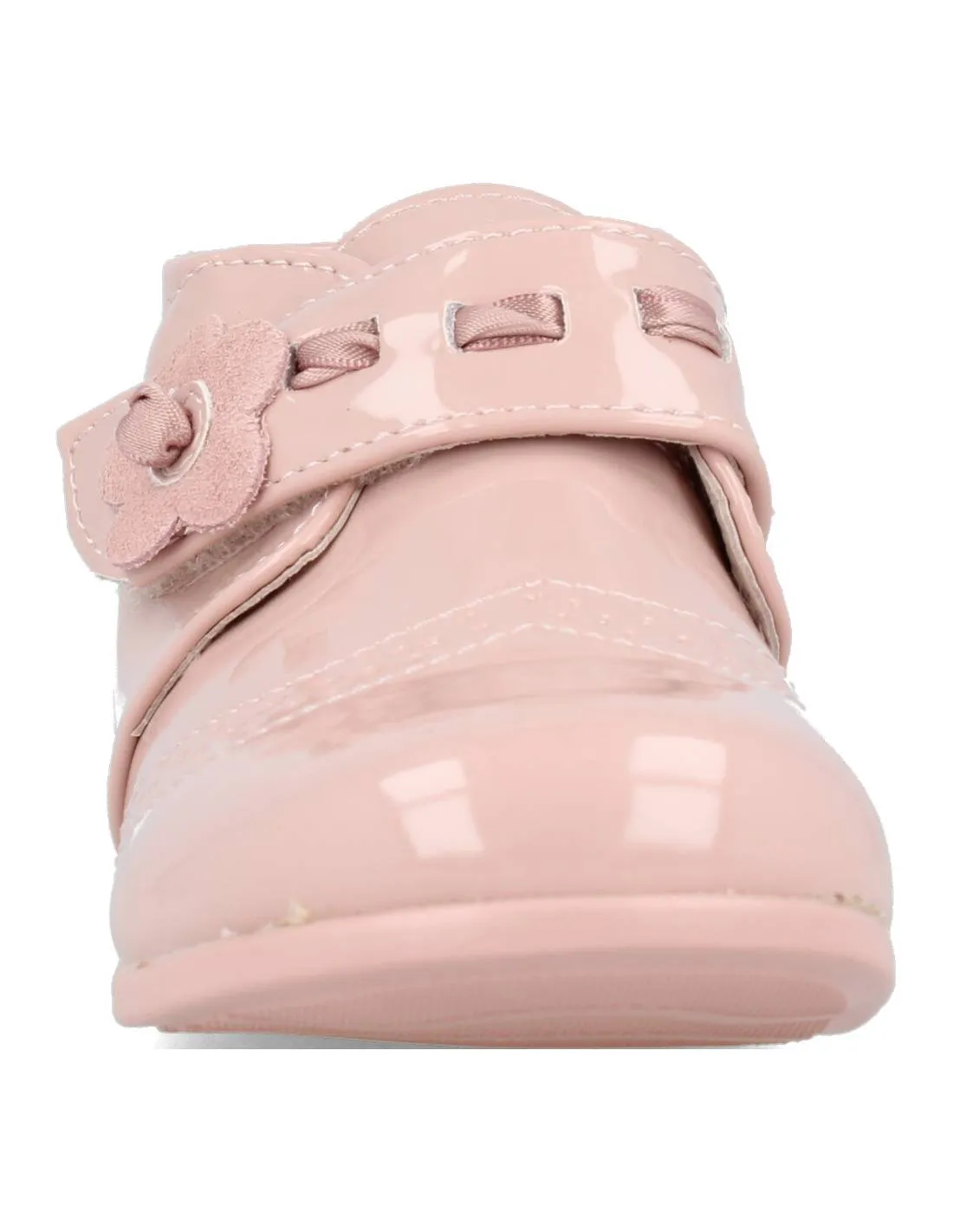 BUBBLE KIDS  ZAPATO CHAROL FLOR ROSA
