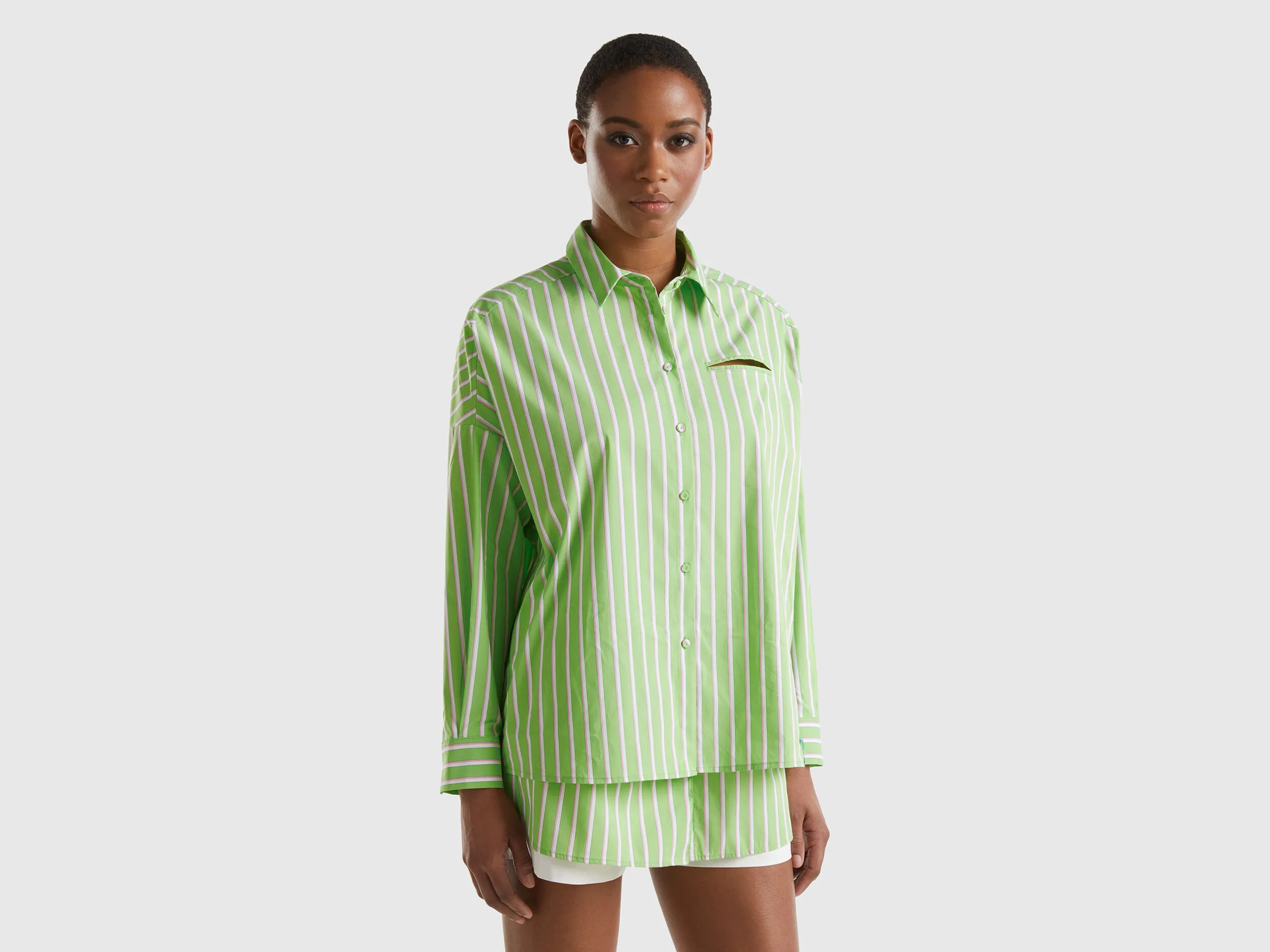 Camisa amplia de rayas