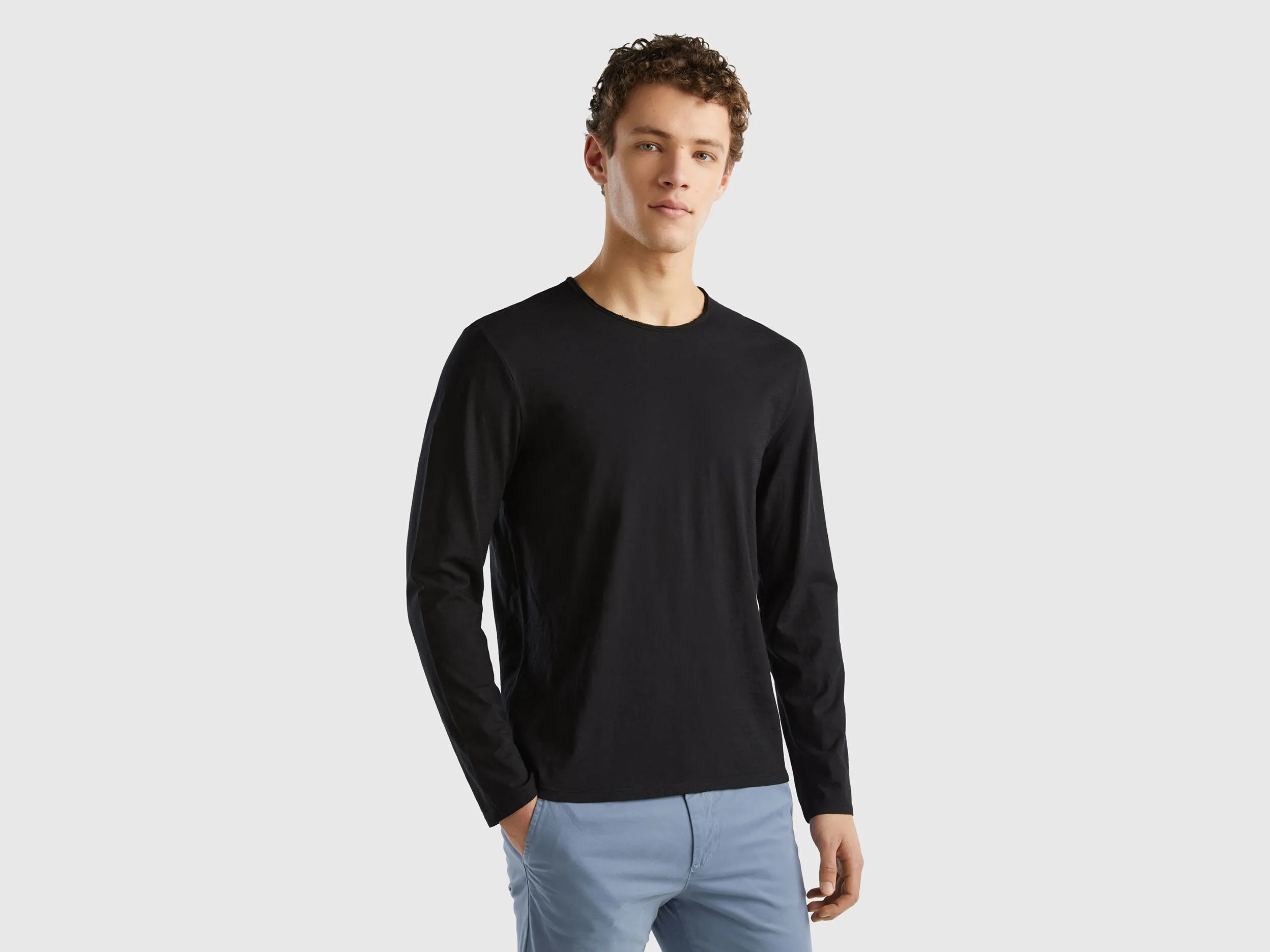Camiseta de manga larga de 100 % algodón