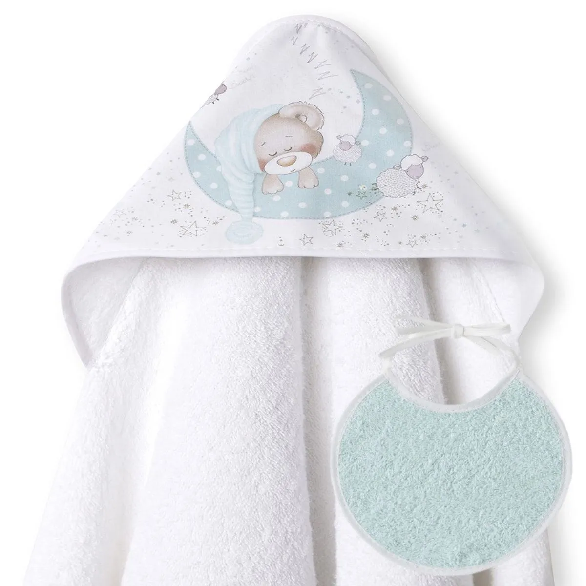 Capa de Baño Osito+Babero Interbaby