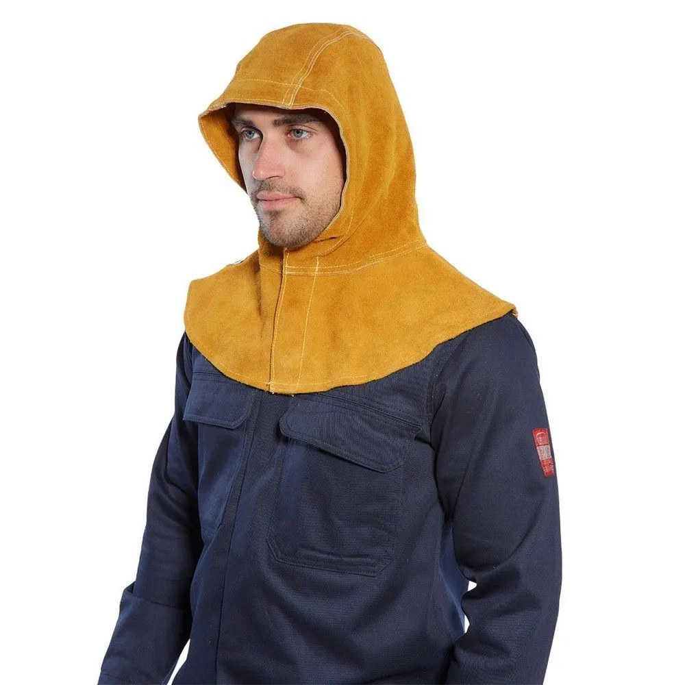 Capucha de cuero protección soldadura 