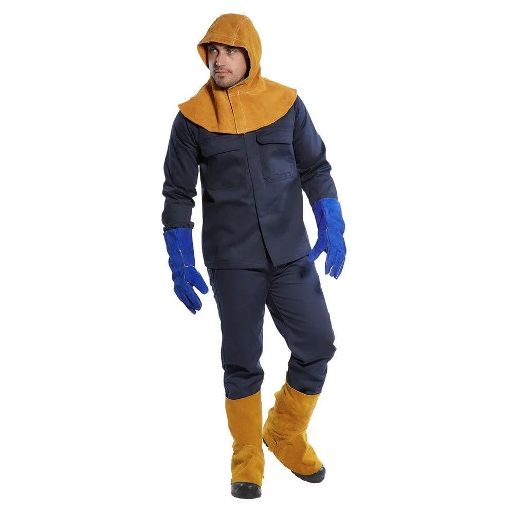 Capucha de cuero protección soldadura 