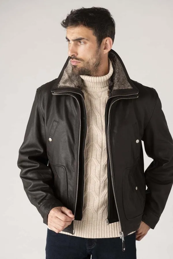 Chaqueta Hombre Schott Lc8100W23 Brown