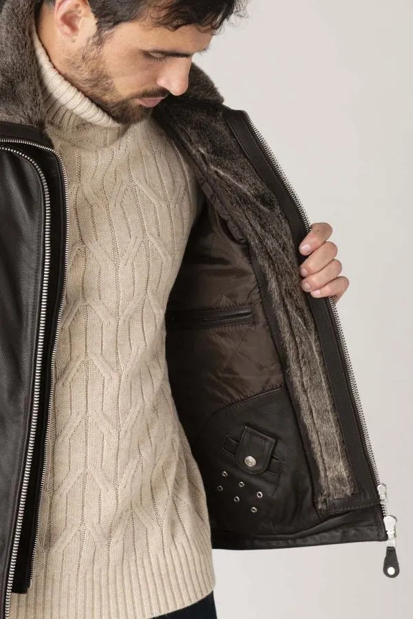 Chaqueta Hombre Schott Lc8100W23 Brown