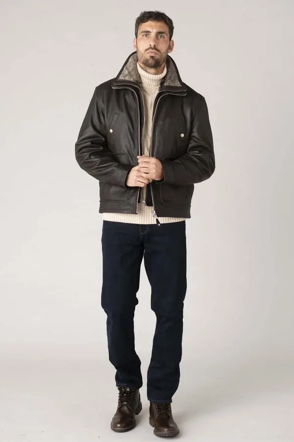 Chaqueta Hombre Schott Lc8100W23 Brown