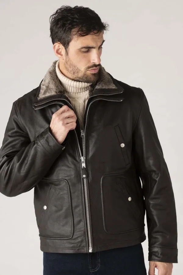 Chaqueta Hombre Schott Lc8100W23 Brown