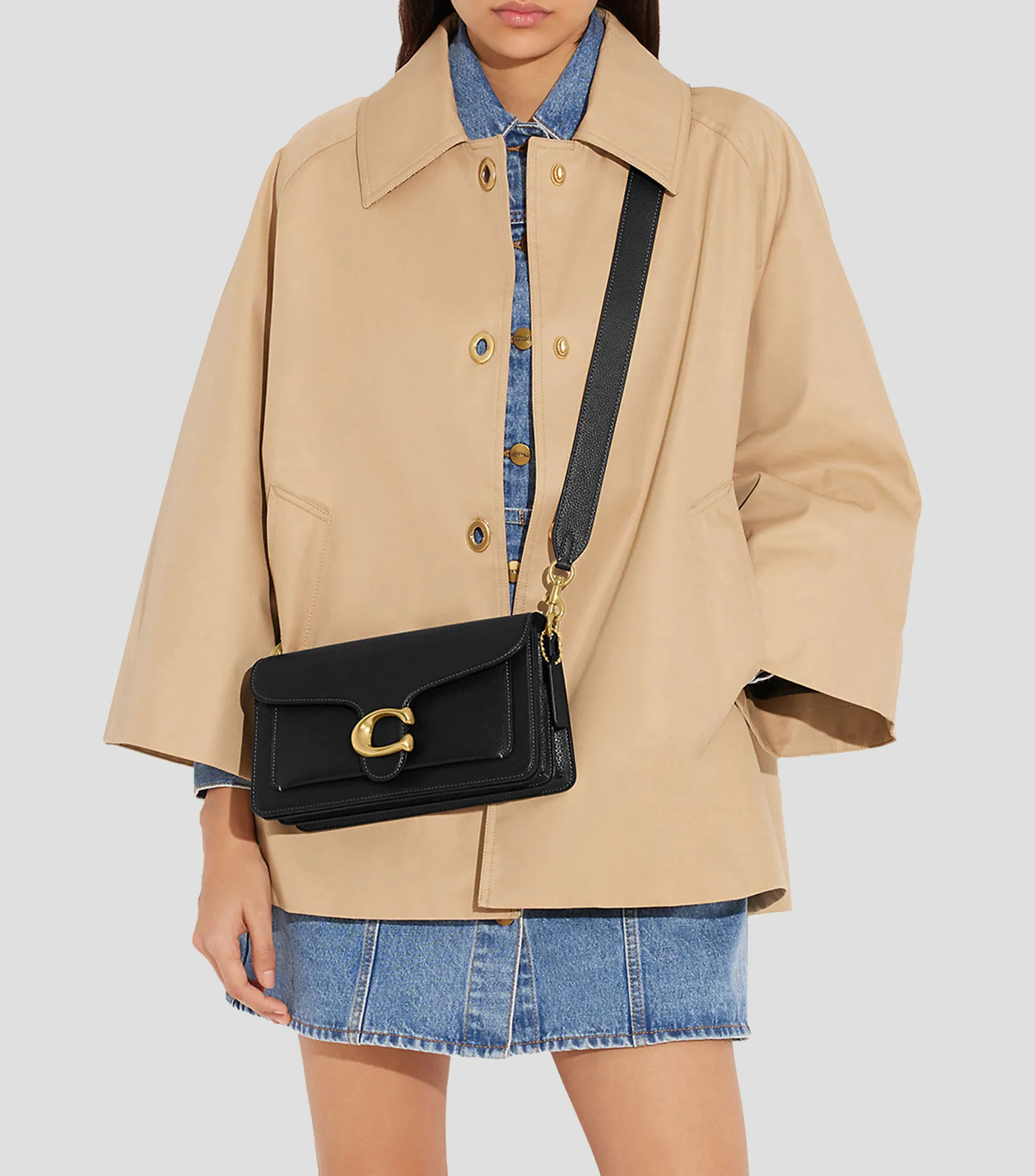 Coach Bolso tabby en piel granulado Mujer