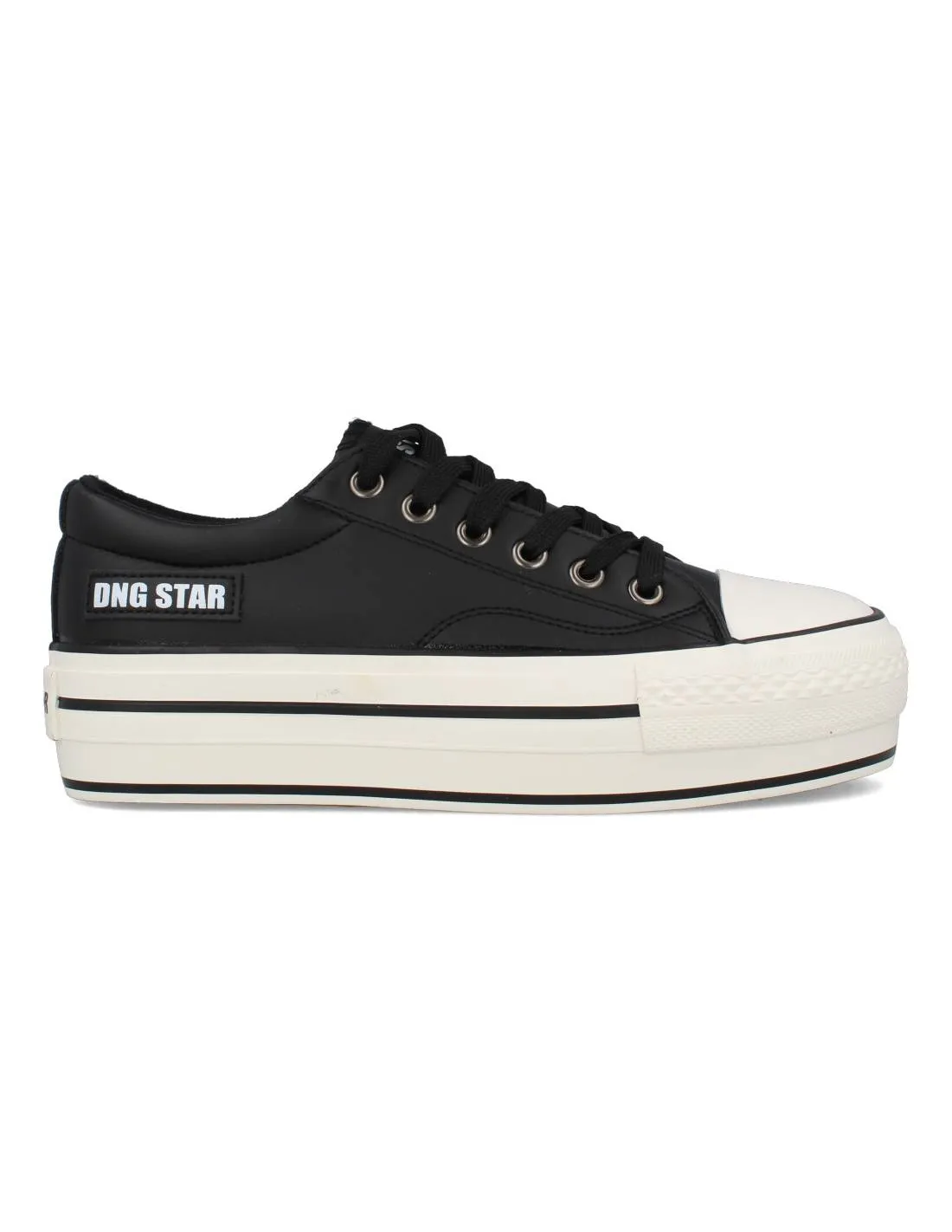 D'ANGELA  DEPORTIVA CASUAL PLATAFORMA NAPA NEGRO
