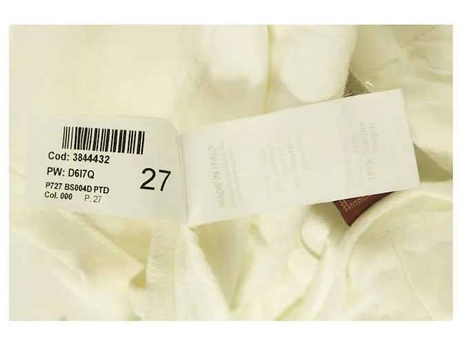 Dondup pantalones de mezclilla ajustados blancos pantalones de algodón pantalones sz 27 Código 3844432 