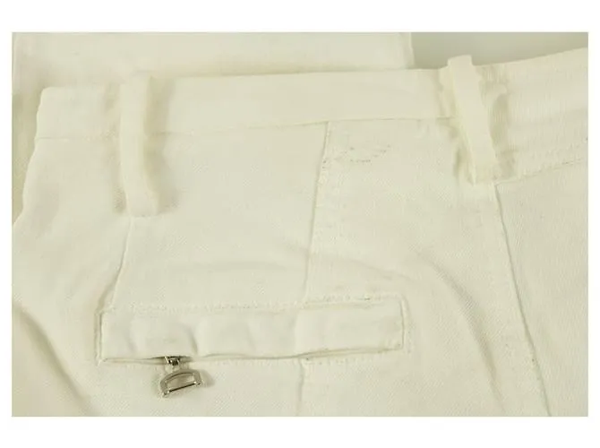 Dondup pantalones de mezclilla ajustados blancos pantalones de algodón pantalones sz 27 Código 3844432 