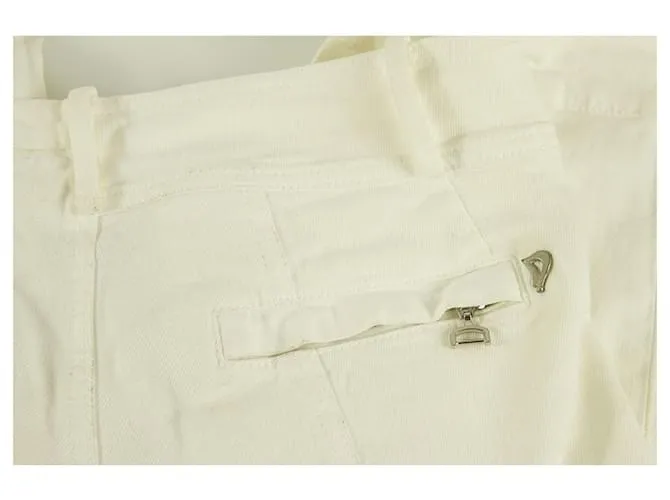 Dondup pantalones de mezclilla ajustados blancos pantalones de algodón pantalones sz 27 Código 3844432 