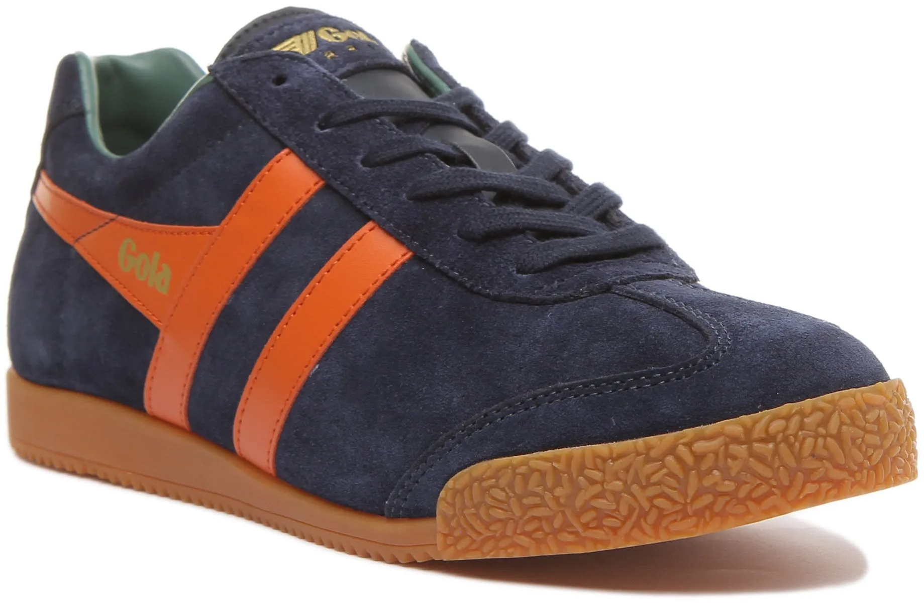 Gola Classics Harrier Zapatillas de deporte de ante con cordones para hombre en naranja marino