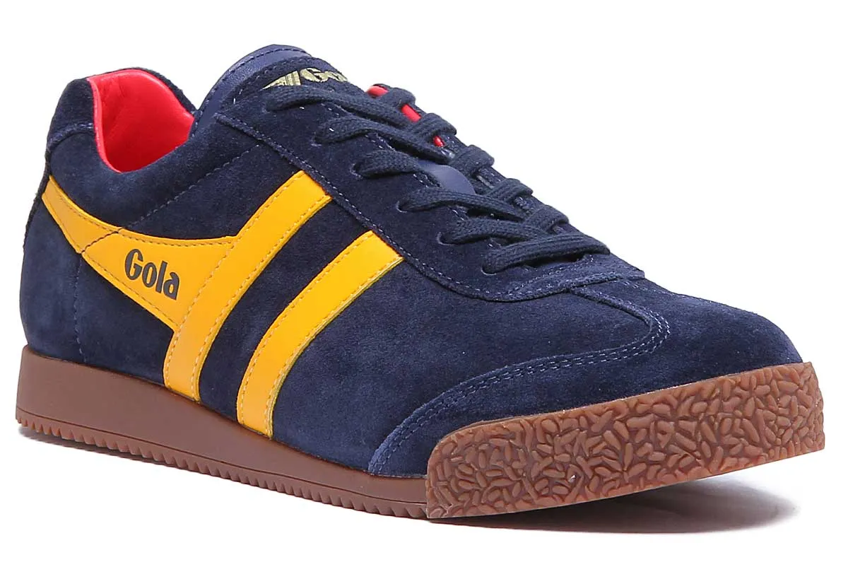 Gola Classics Harrier Zapatillas de deporte de ante con cordones para hombre en naranja marino